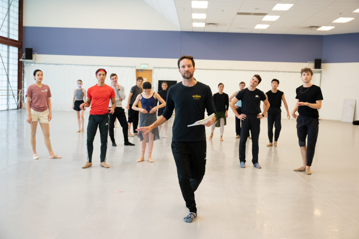 Rory Hohenstein in rehearsals for Elemental Brubeck. Photo by Shoccara Marcus.