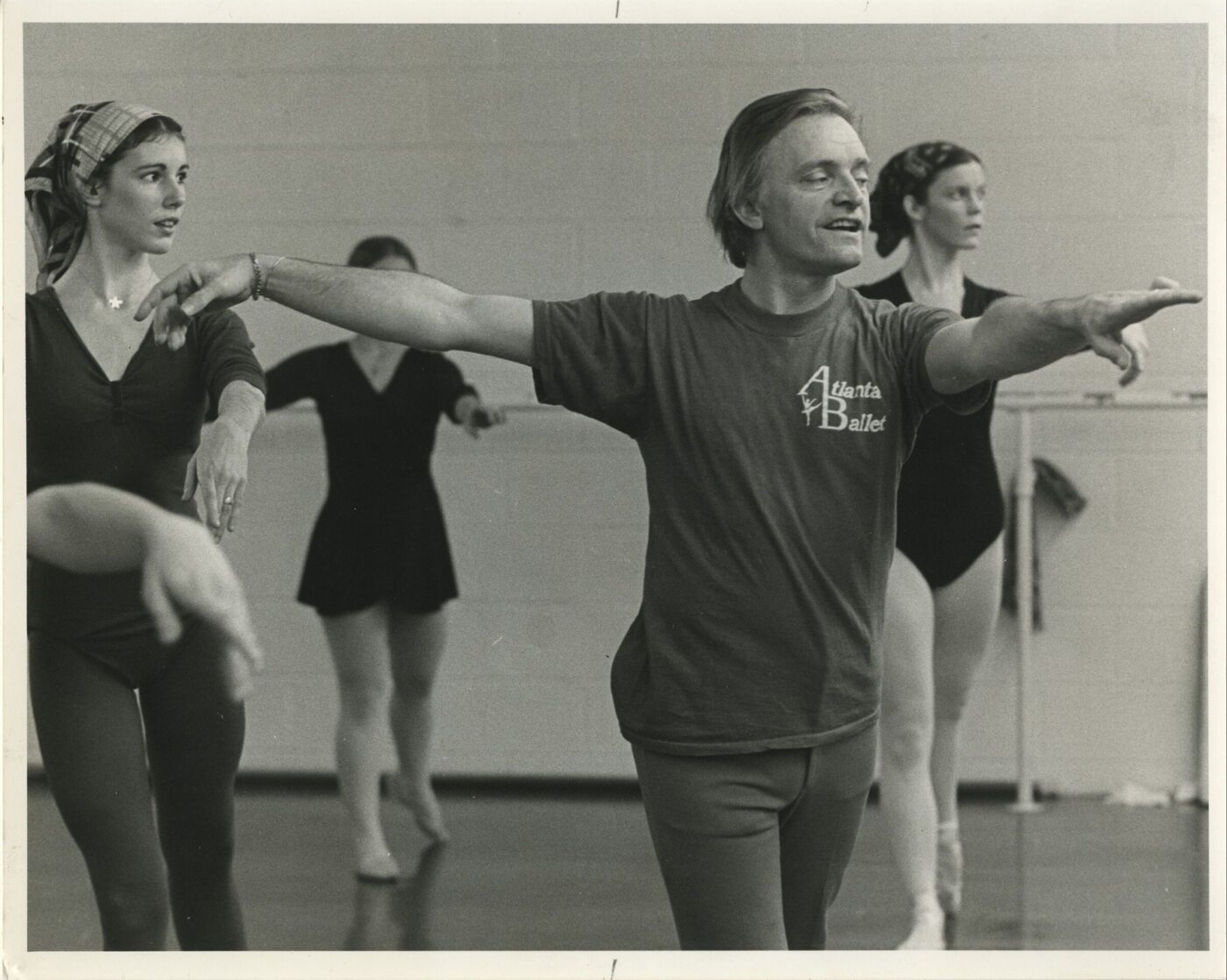 Robert Barnett teaching a ballet class.